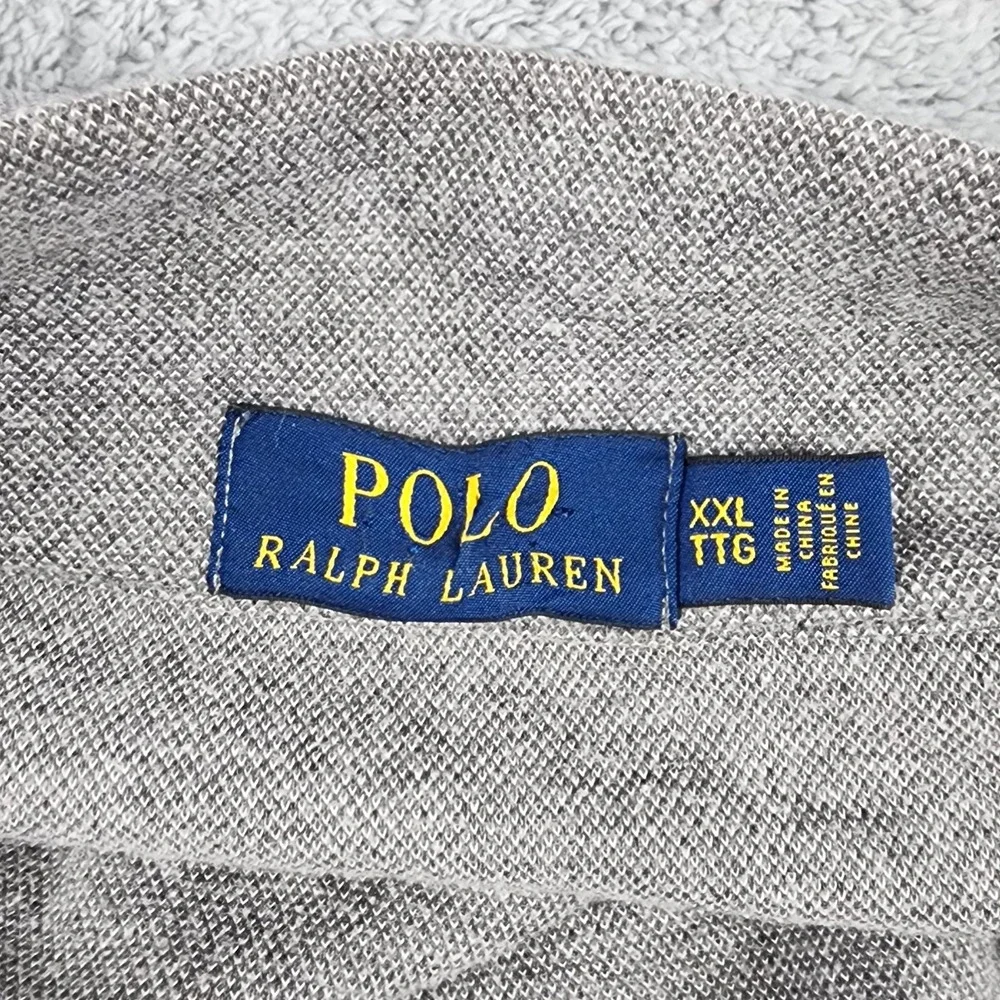 Polo Ralph Lauren Sweatshirt‎ Mens XXL Gray Pullover 1/4 Zip Mock Neck Pony